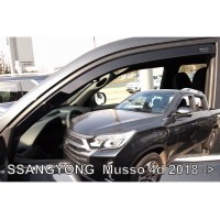 Ανεμοθραυστες αυτοκινητου - SSANGYONG MUSSO 4D 2018+ ΖΕΥΓΑΡΙ ΑΝΕΜΟΘΡΑΥΣΤΕΣ ΑΠΟ ΕΥΚΑΜΠΤΟ ΦΙΜΕ ΠΛΑΣΤΙΚΟ HEKO - 2 ΤΕΜ. Ssangyong